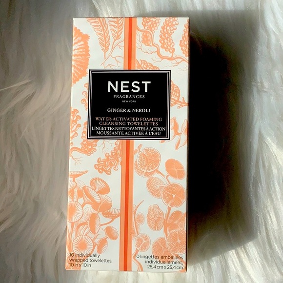 NEST Fragrances Other - NEST FRAGRANCES- GINGER & NEROLI - WATER ACTIVATED FOAMING TOWELETTES = NIB